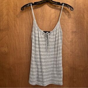 Express Gray Striped Tank Top